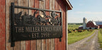 "Personalized Metal Farm Sign – Custom Carbon Steel Ranch Entrance Sign