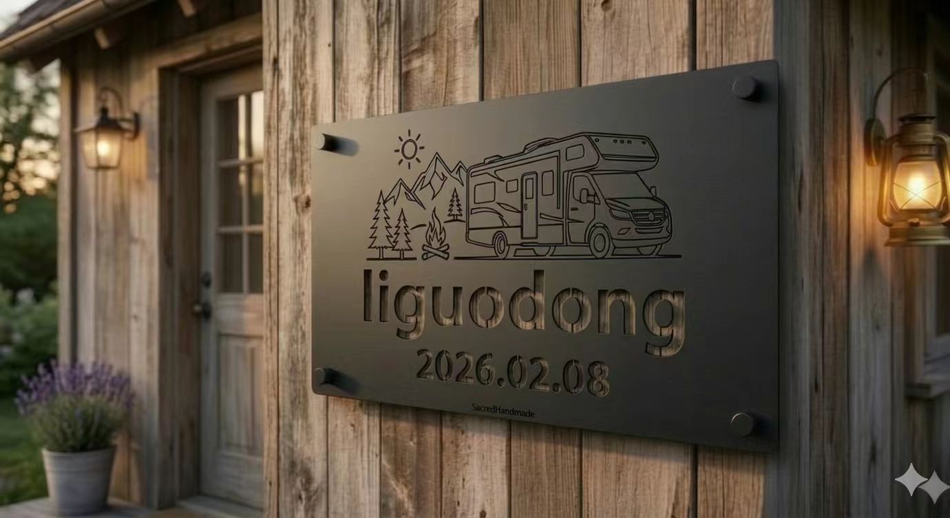 Personalized Family Name Sign - 20" LED Backlit Custom Metal Wall Decor, Outdoor Carbon Steel Last Name Sign