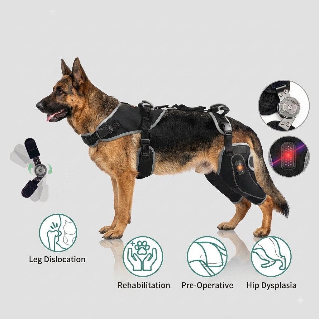 SacredHandmade Medical Grade Hinged Dog Knee Brace Anti Slip ACL CCL Tear Recovery Support