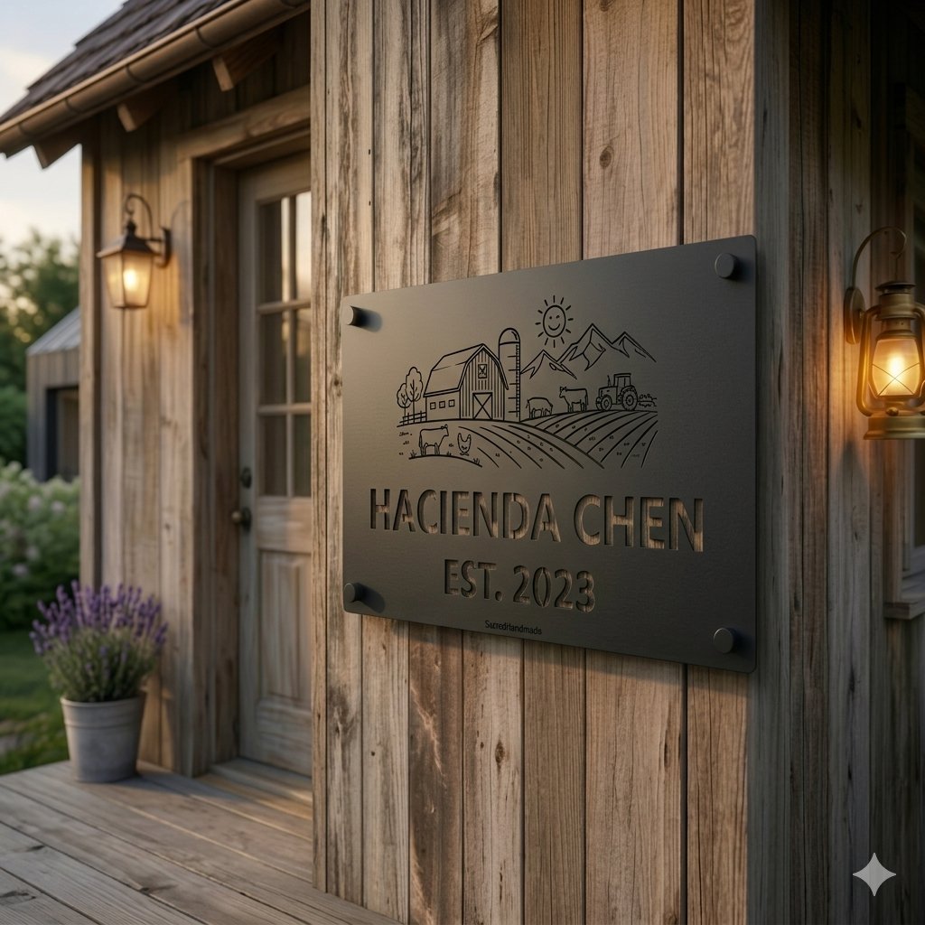 Personalized Farm & Ranch Sign | Custom LED Backlit Metal Outdoor Sign