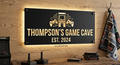 Personalized Gaming Room Laser Cut Carbon Steel Wall Sign – Custom Name & Design, Powder Coated Finish, Gift for Dad, Father's Day & Christmas