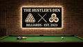 Personalized Billiard Room Laser Cut Carbon Steel Wall Sign – Custom Name & Design, Powder Coated Finish, Gift for Dad, Father's Day & Christmas